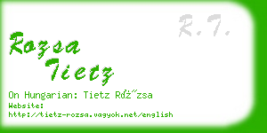 rozsa tietz business card